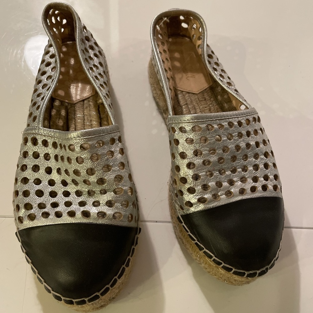 Silver espadrilles